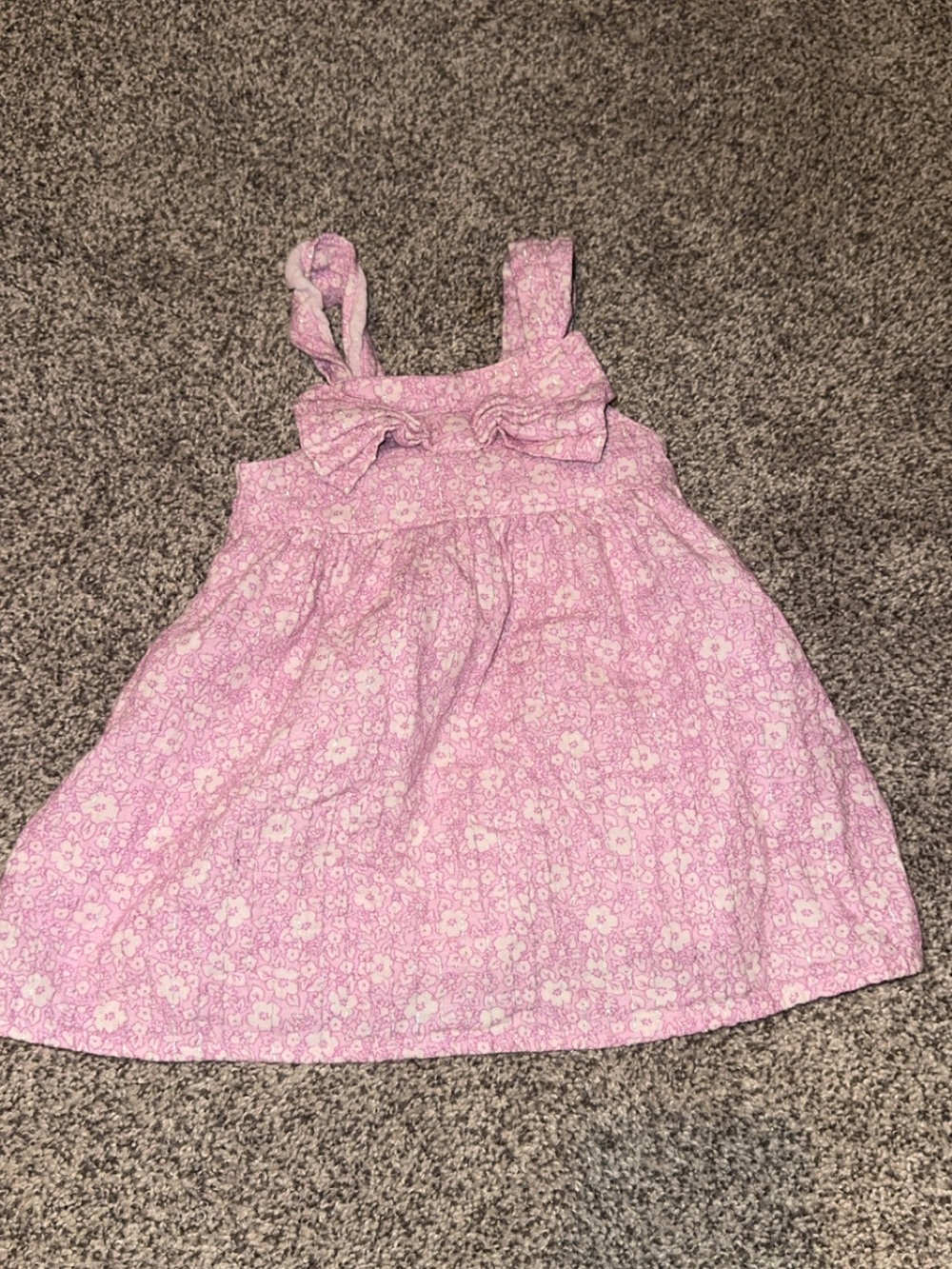 Cat & Jack Pink Floral Bow Summer Dress
